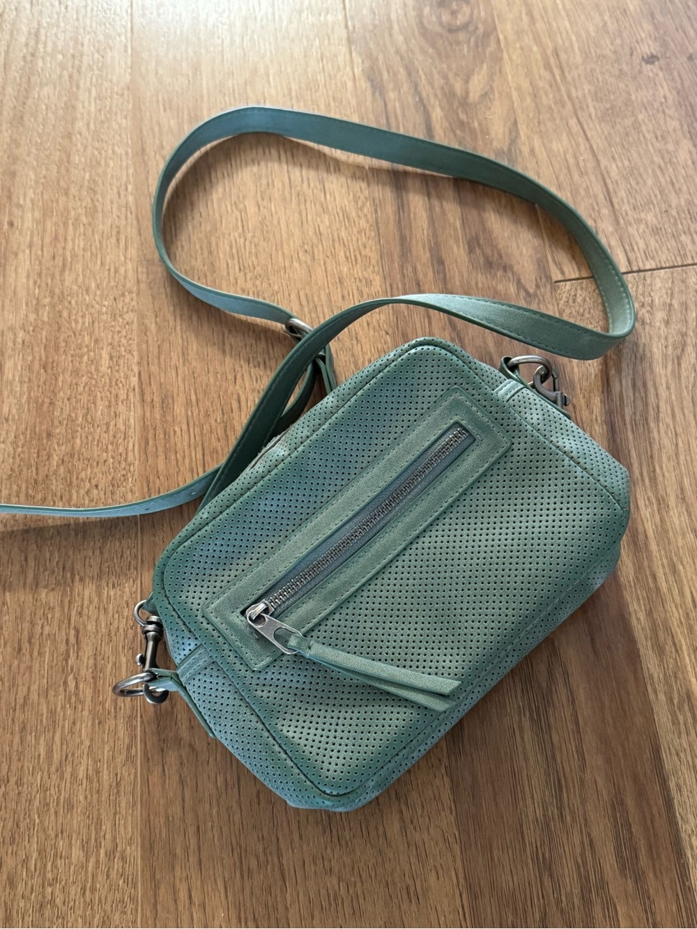 Universal Thread Mint Green Perforated Crossbody Bag